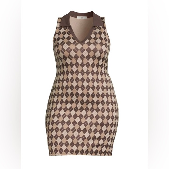 Madden NYC Women's Sleeveless V-Neck Polo Dress - Picture 2 of 4